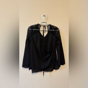 Elegant Black Lace Women's Top